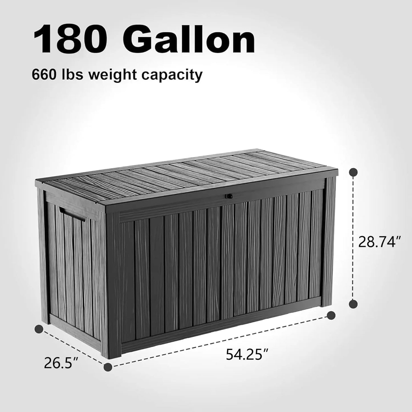 Waterproof Outdoor Storage Box With Lock For Patio Cushions