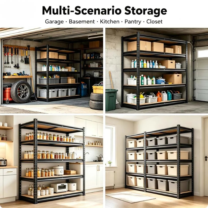 Heavy Duty Metal Rack Adjustable Utility Shelves For Home Storage