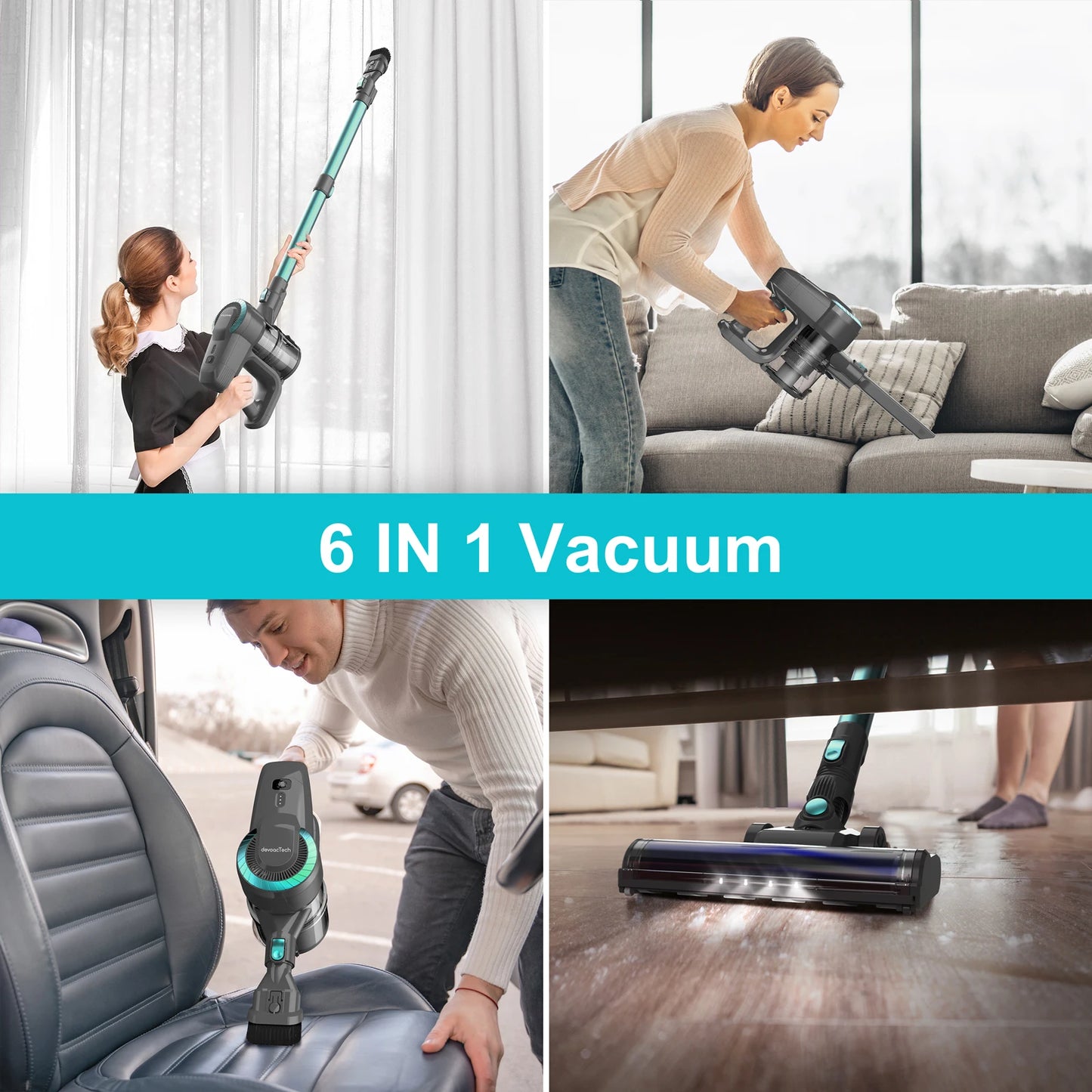 YISORA N300 Cordless Upright Vacuum Cleaner, 40 Minute Battery