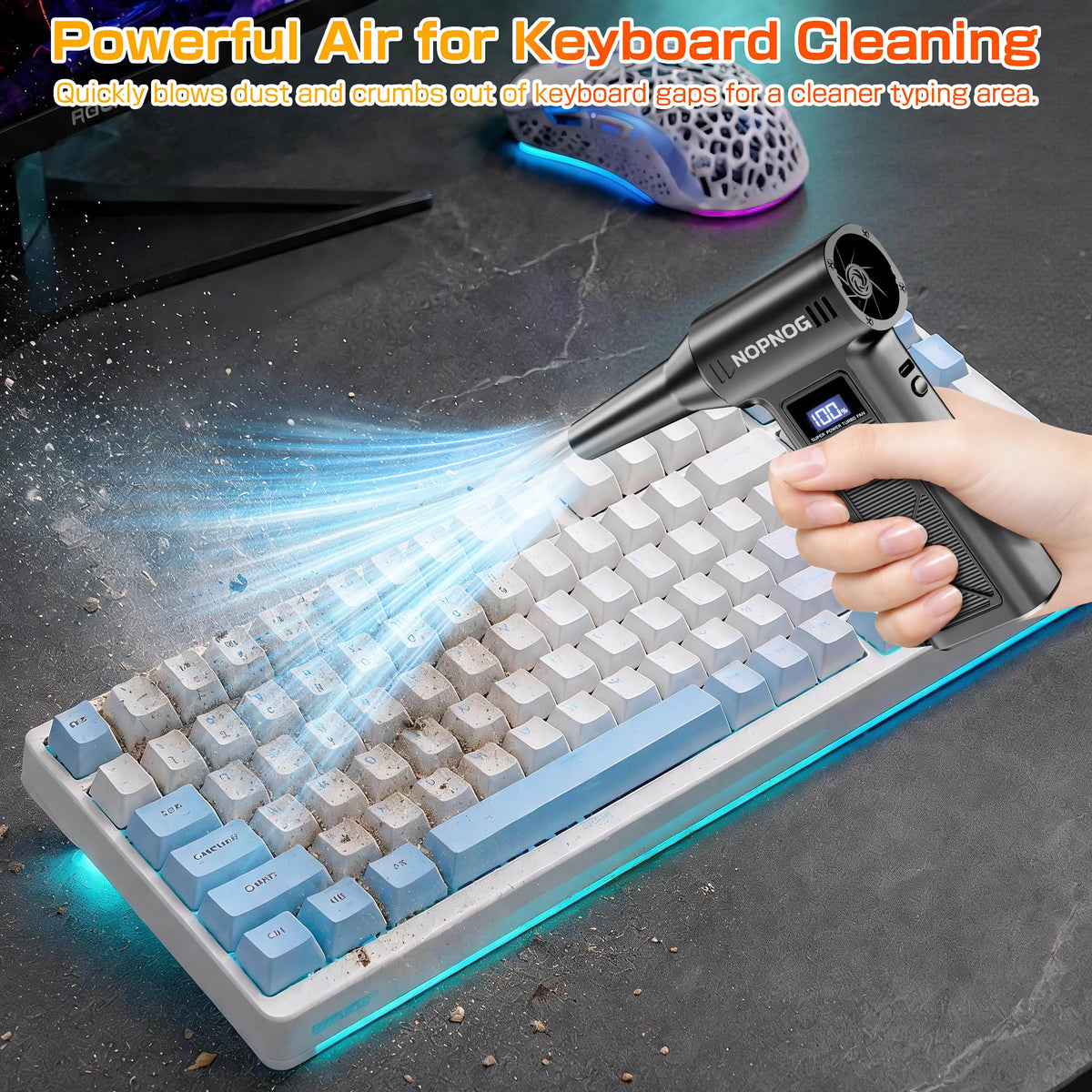 Portable Turbo Jet Blower Air Duster for Cars and Electronics