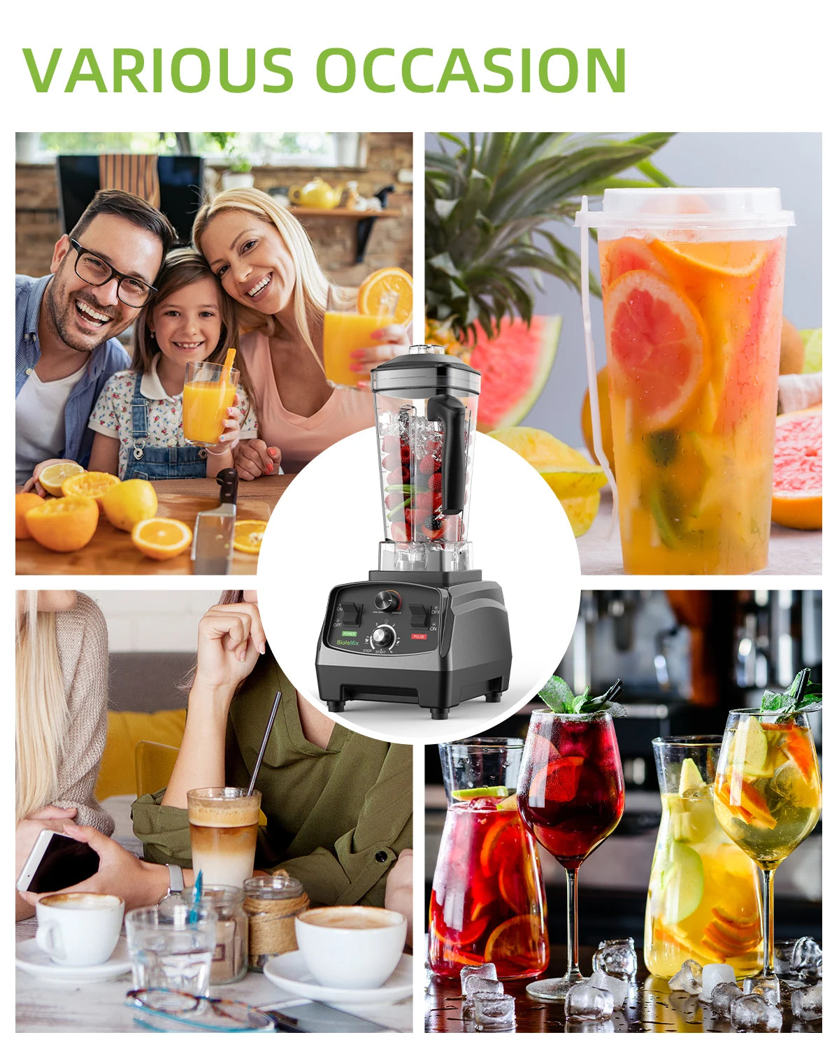 BioloMix Professional Heavy Duty Blender Juicer Kit