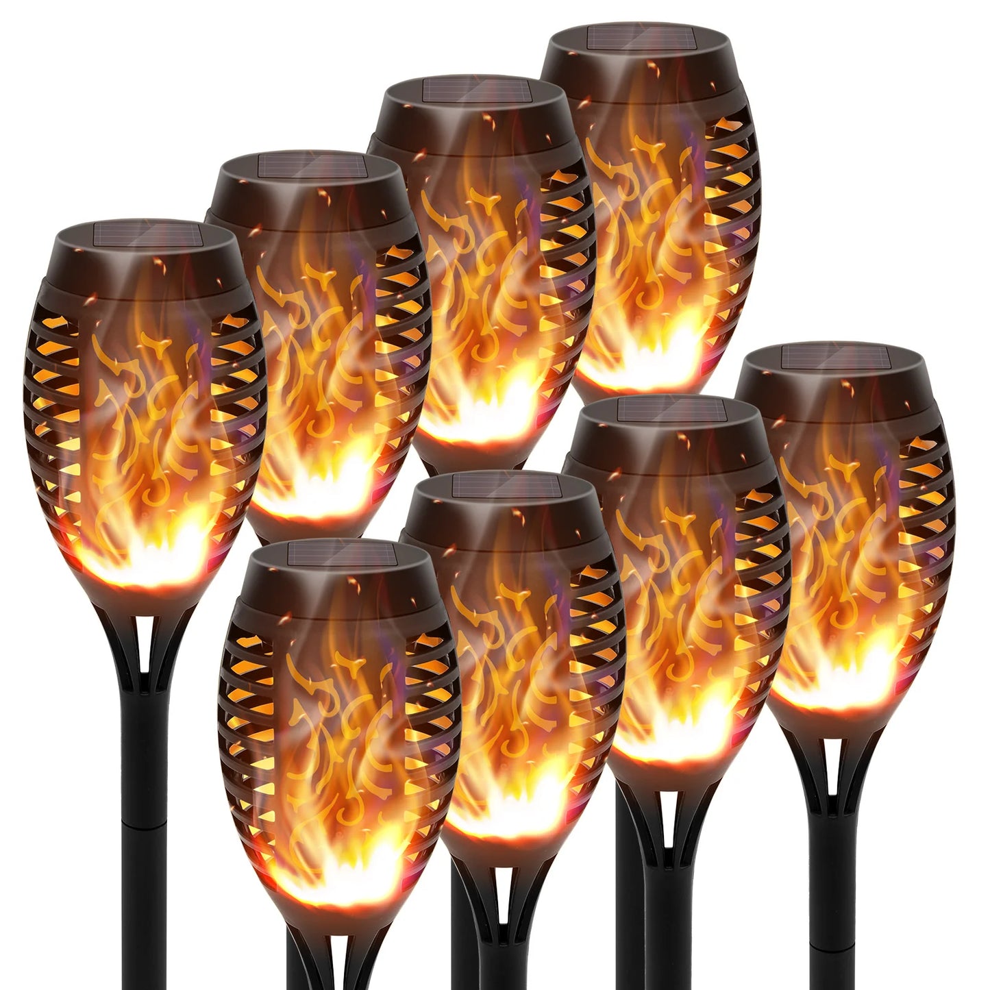Solar LED Torch Lights with Flickering Flame for Outdoor Decor