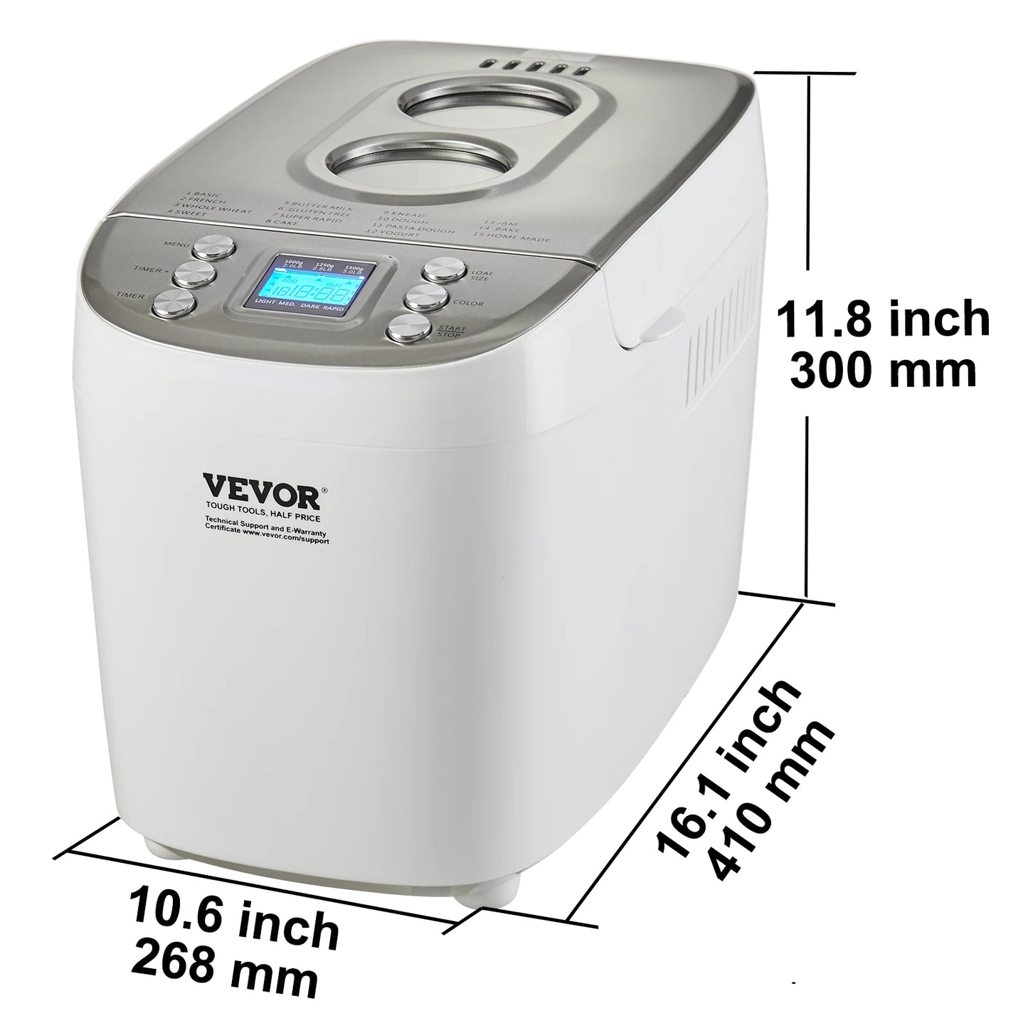 SucceBuy Automatic Bread Maker With Nonstick Ceramic Pan