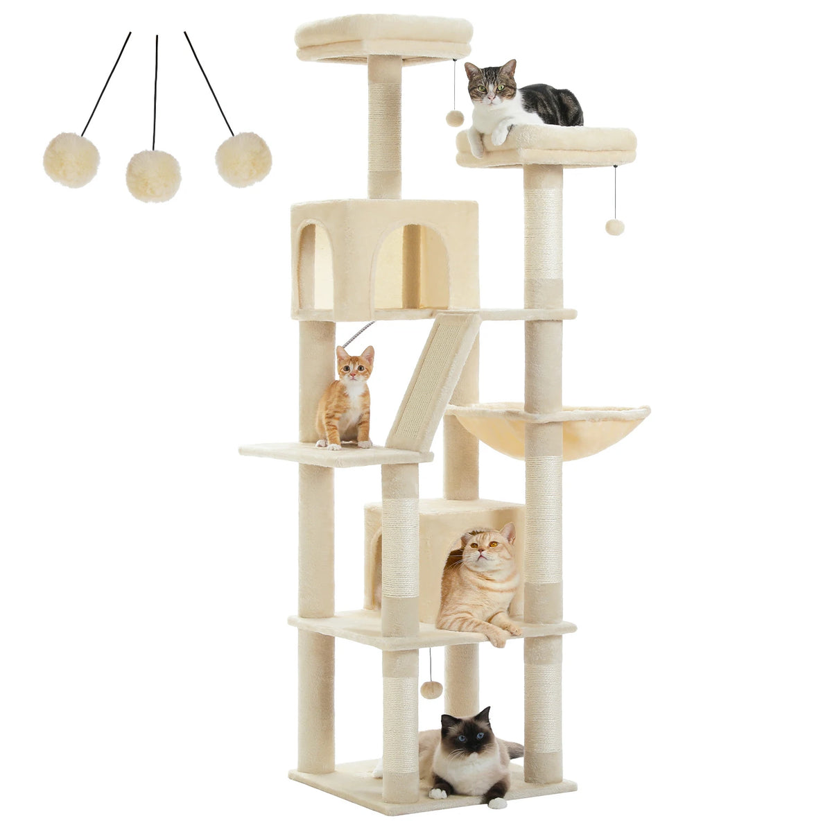PAWZ Road Multi-Level Cat Tree With Scratching Posts And Perches