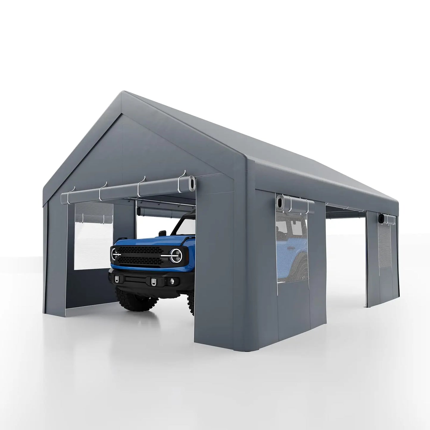 HiMISS Heavy Duty Carport Canopy Shelter With Steel Frame