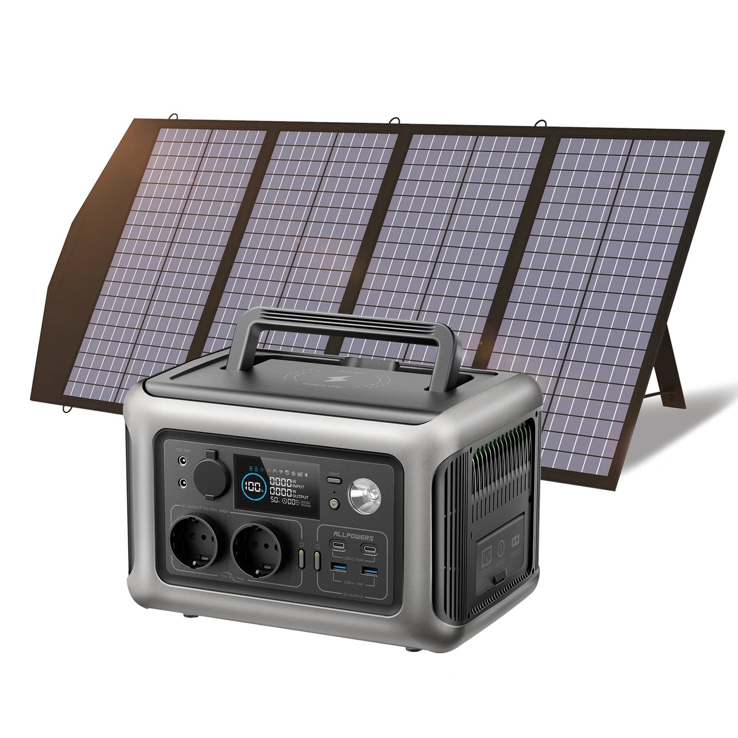 ALLPOWERS R600 Portable Power Station LiFePO4 Battery Solar Panel Ready