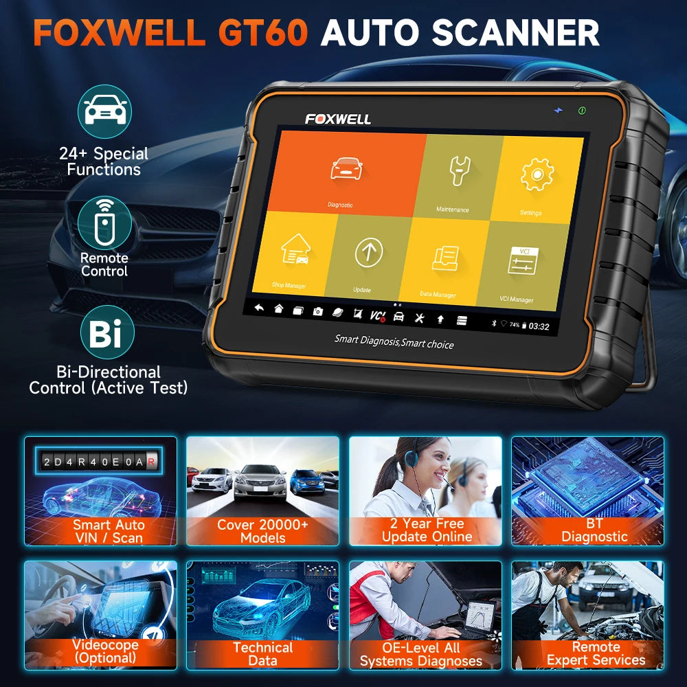 Foxwell GT60 OBD2 Automotive Diagnostic Scanner For Reset Functions