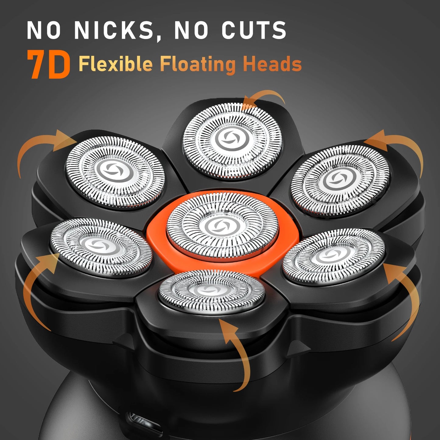 MAXGROOM 7D Head Shaver Waterproof USB Rechargeable