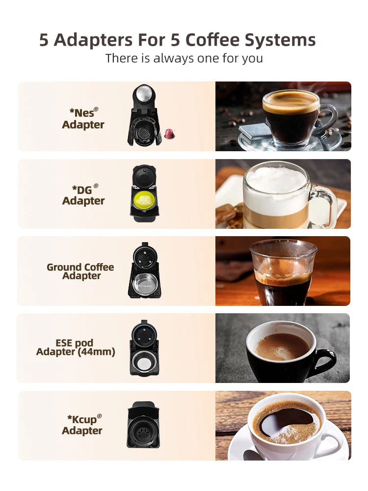 HiBREW 5 In 1 Multi Capsule Coffee And Espresso Maker