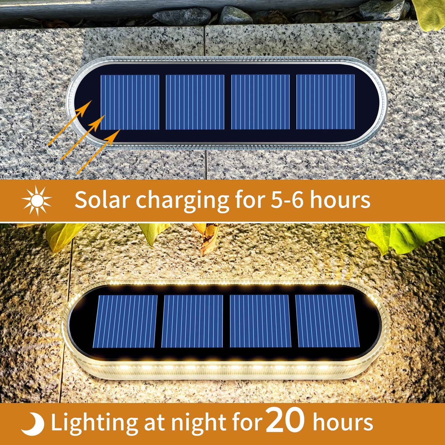 Premium Solar Deck Steps IP68 Waterproof Anti Pressure Auto Lighting