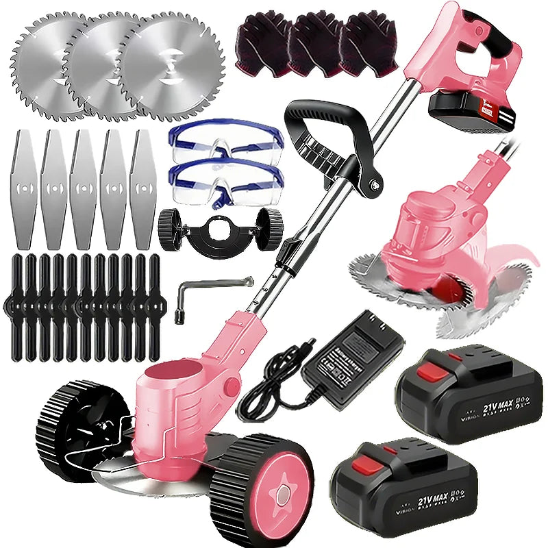 Rechargeable Cordless Weed Trimmer With Dual Lithium Batteries For Yard