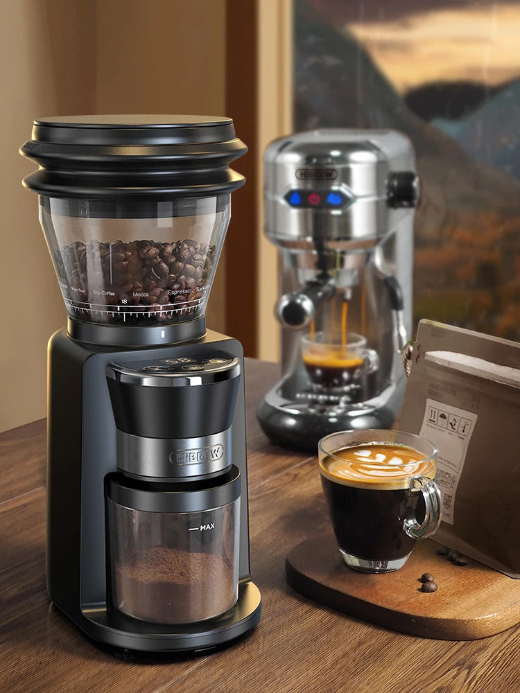HiBrew Automatic Burr Electric Coffee Grinder With 34 Settings