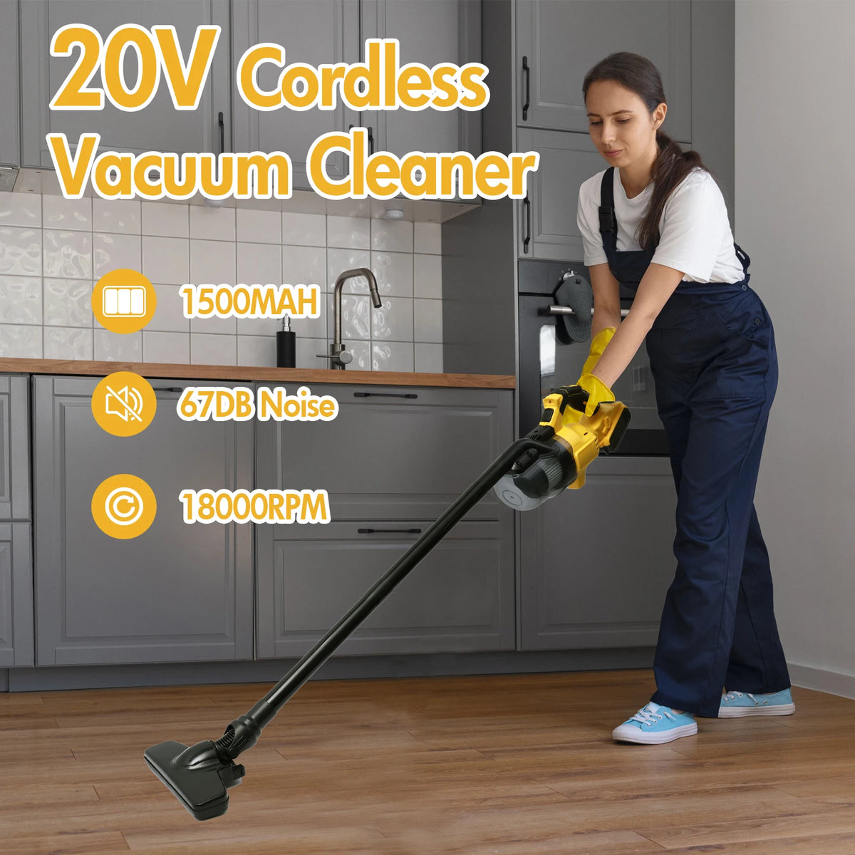 Cordless Handheld Vacuum Cleaner for Car and Home Floor Cleaning