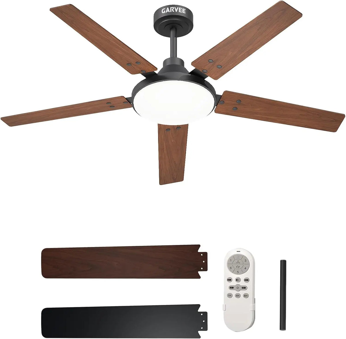Modern Flush Mount Ceiling Fan With Dimmable LED Remote Control