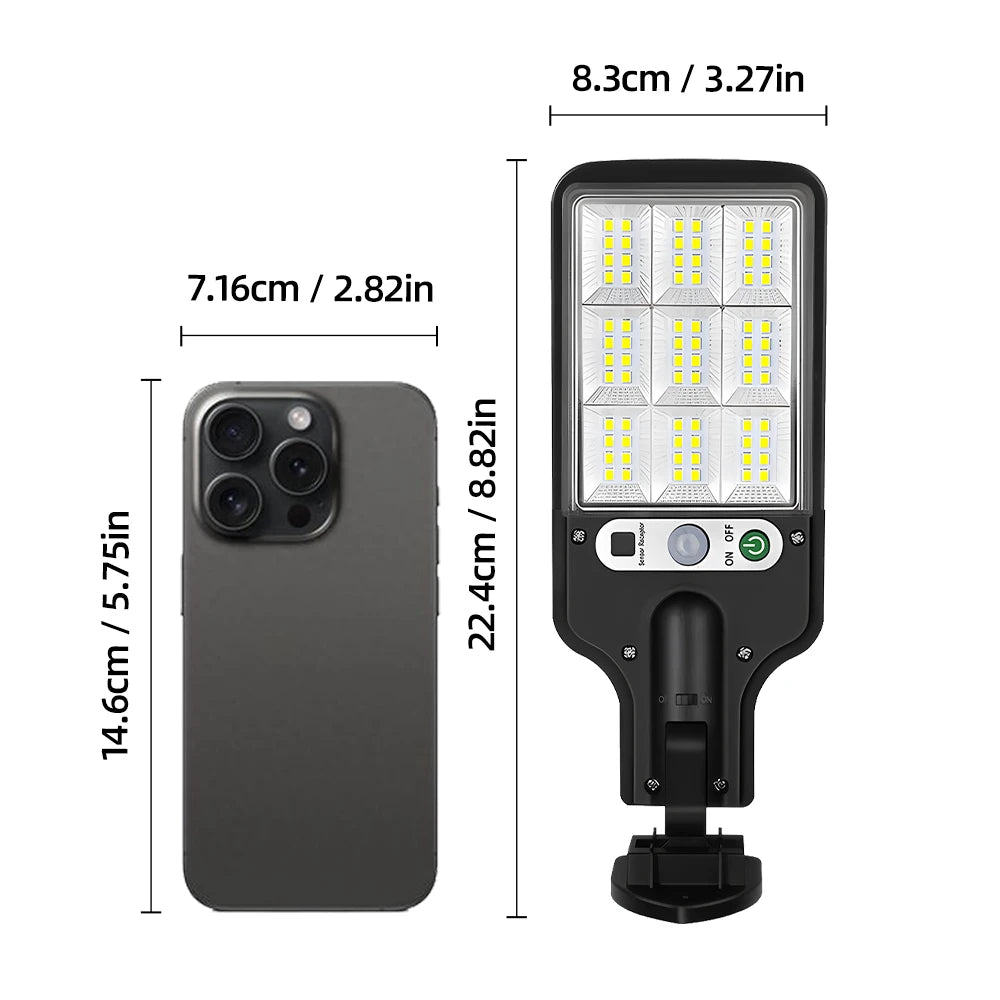 Solar Led Wall Lamp Motion Sensor Remote Control Outdoor
