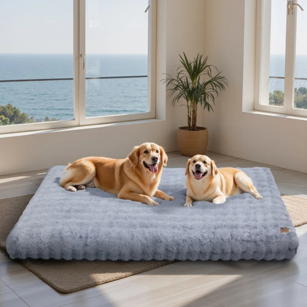 BORWART Ultra Plush Washable Dog Bed Cushion With Removable Cover