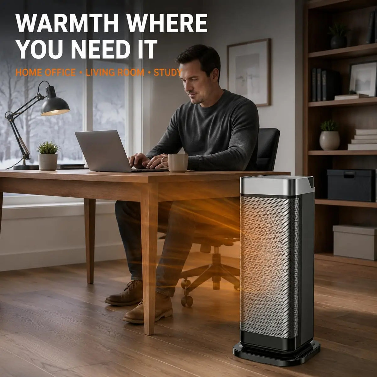ANIXOL Portable Ceramic Space Heater with Remote Control and Oscillation