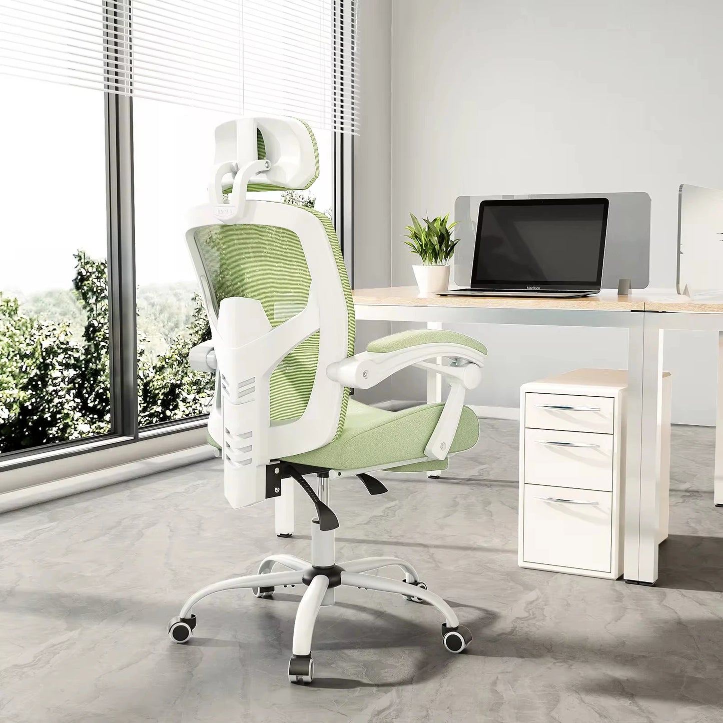 JHK Ergonomic Mesh Reclining Swivel Chair With Lumbar Support