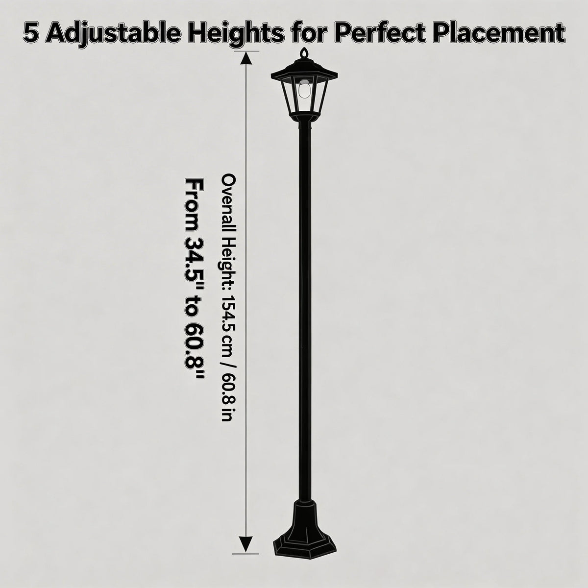 Outdoor Waterproof Solar Post Lights With Dusk To Dawn LED