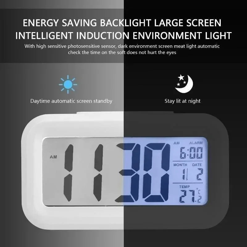 LED Digital Alarm Clock With Calendar Desk Clock Bedroom Decor