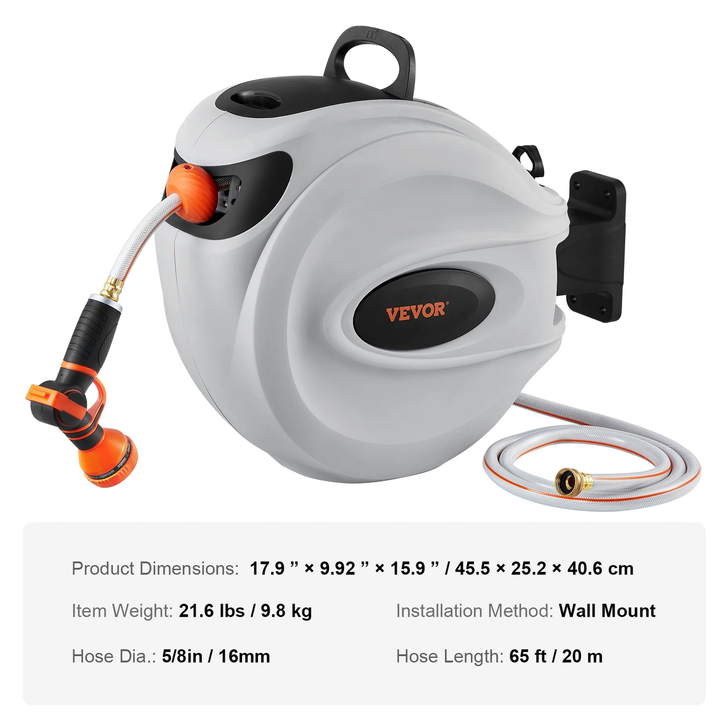 Succebuy Retractable Garden Hose Reel With Auto Rewind
