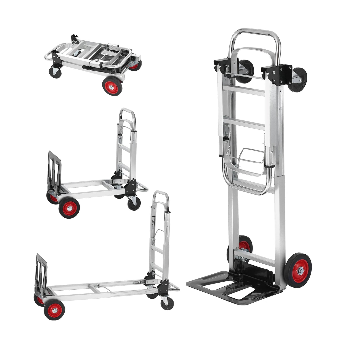 SucceBuy Folding Hand Truck With Wheels 400 Lb Capacity