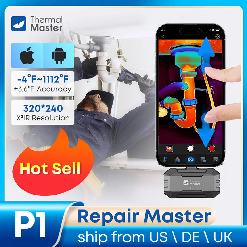 Thermal Master P1 Smartphone Thermal Imaging Camera for Inspections
