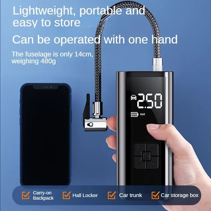 EAFC Portable Rechargeable Tire Inflator And Digital Air Pump