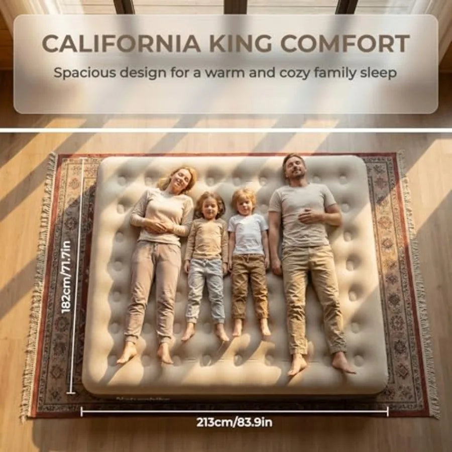 Rechargeable Air Mattress With Built In Pump for Camping Guests