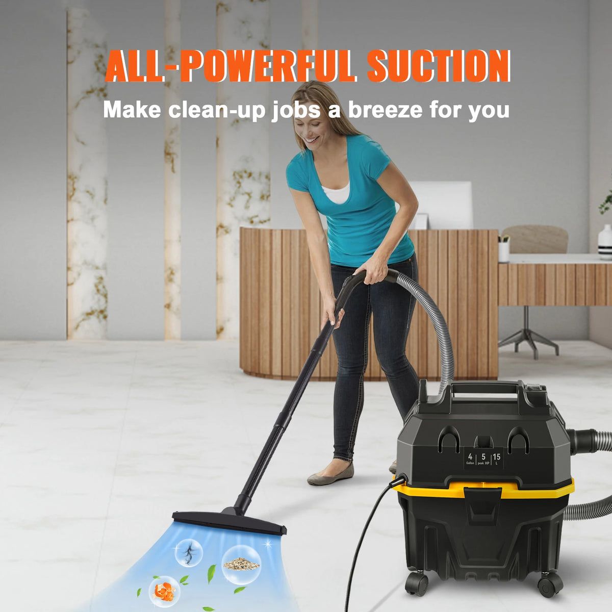 SucceBuy Portable Wet And Dry Vacuum Cleaner With Air Blower