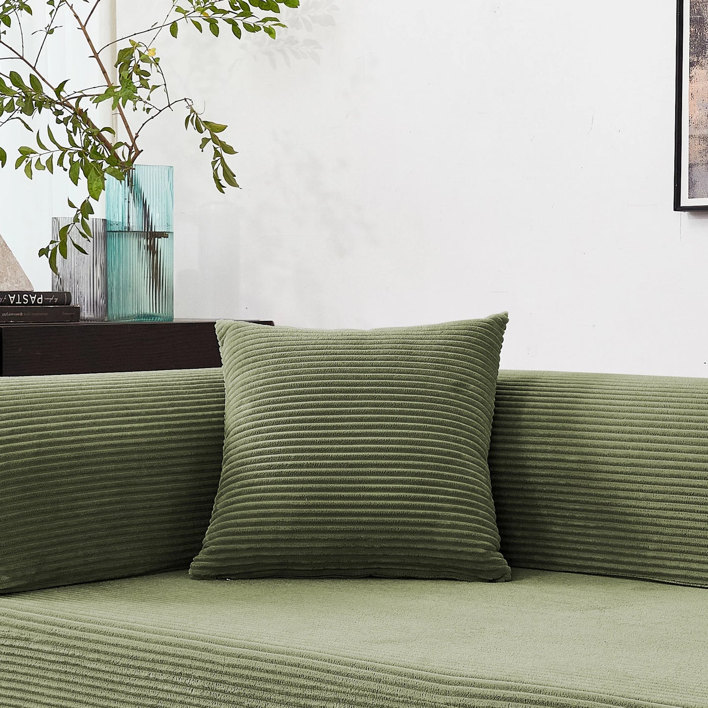 Modern Corduroy Foldable Futon Convertible Sleeper Sofa Bed