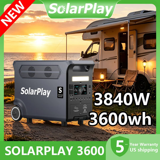 SolarPlay Q3600 LiFePO4 Portable Power Station With UPS Backup