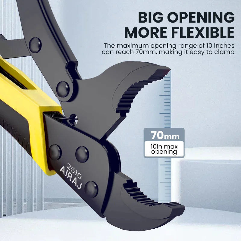 AIRAJ Locking Pliers Set With Quick Release And Curved Mouth