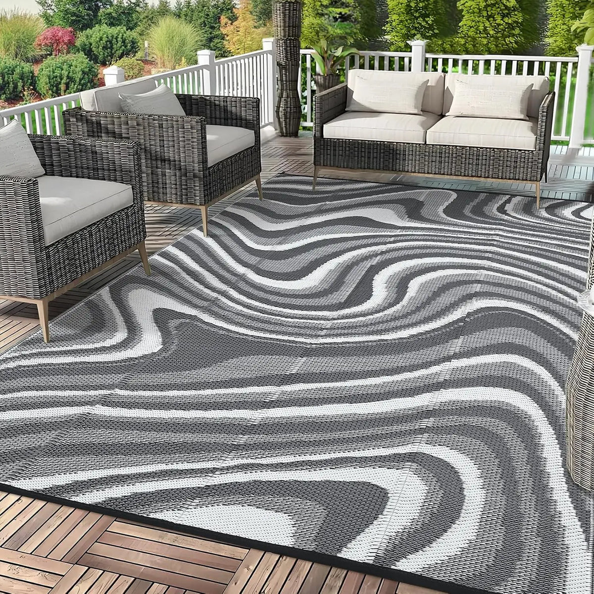 Garvee Waterproof Reversible Outdoor Rug for Camping Patio and Beach