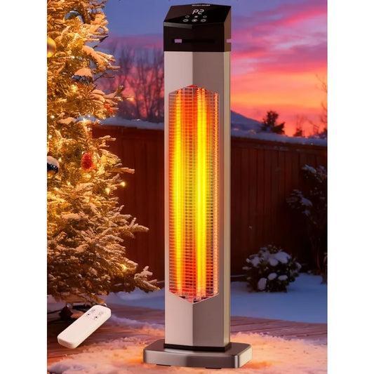 Outdoor Electric Infrared Patio Heater With Remote And Timer