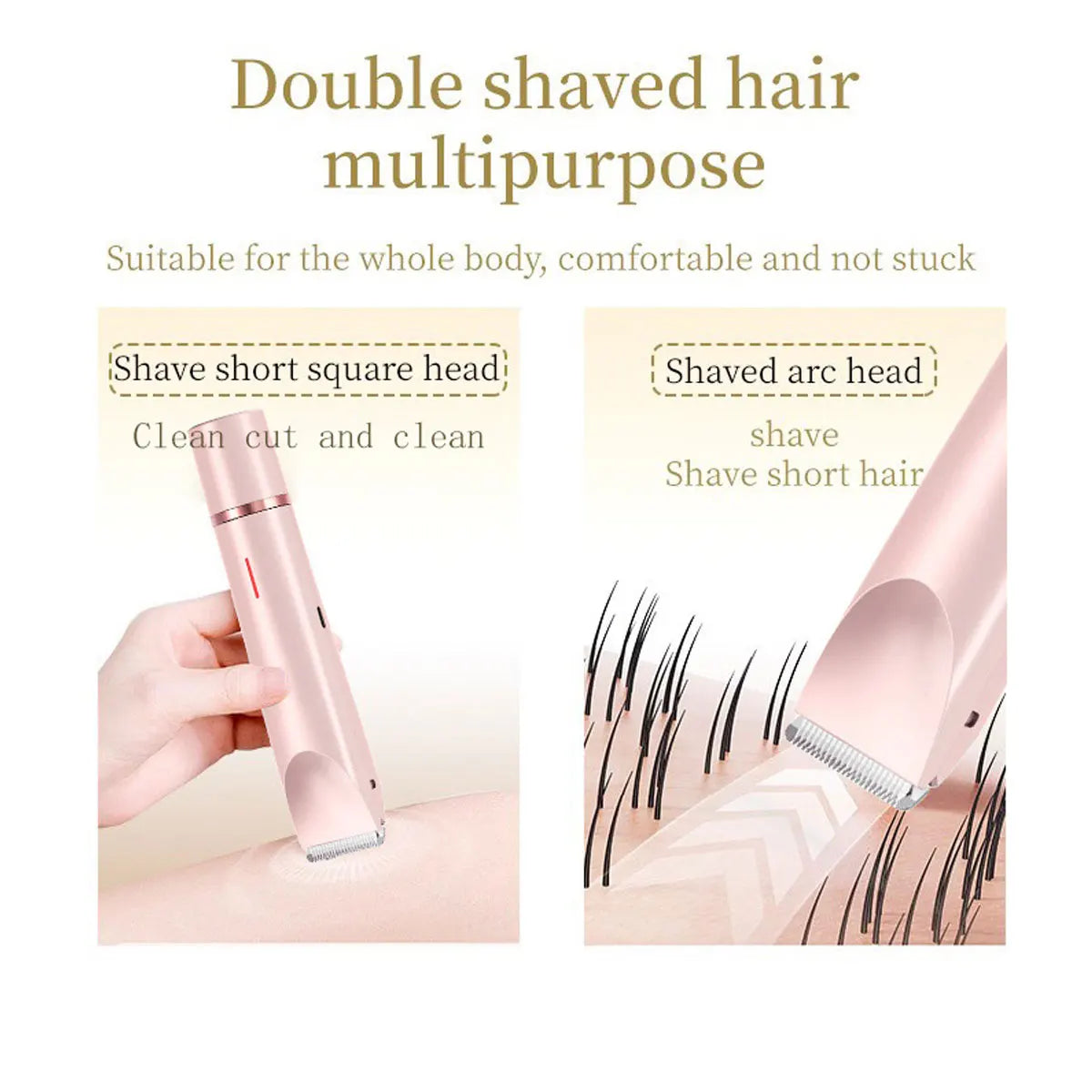 Dual-Head Rechargeable Epilator For Women Wet And Dry Use