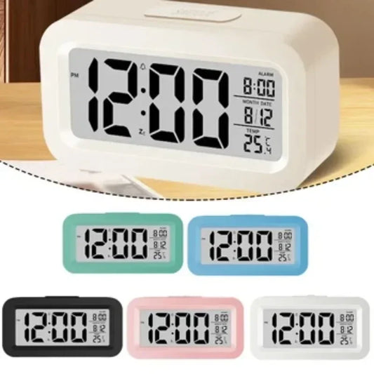 LED Digital Alarm Clock With Calendar Desk Clock Bedroom Decor