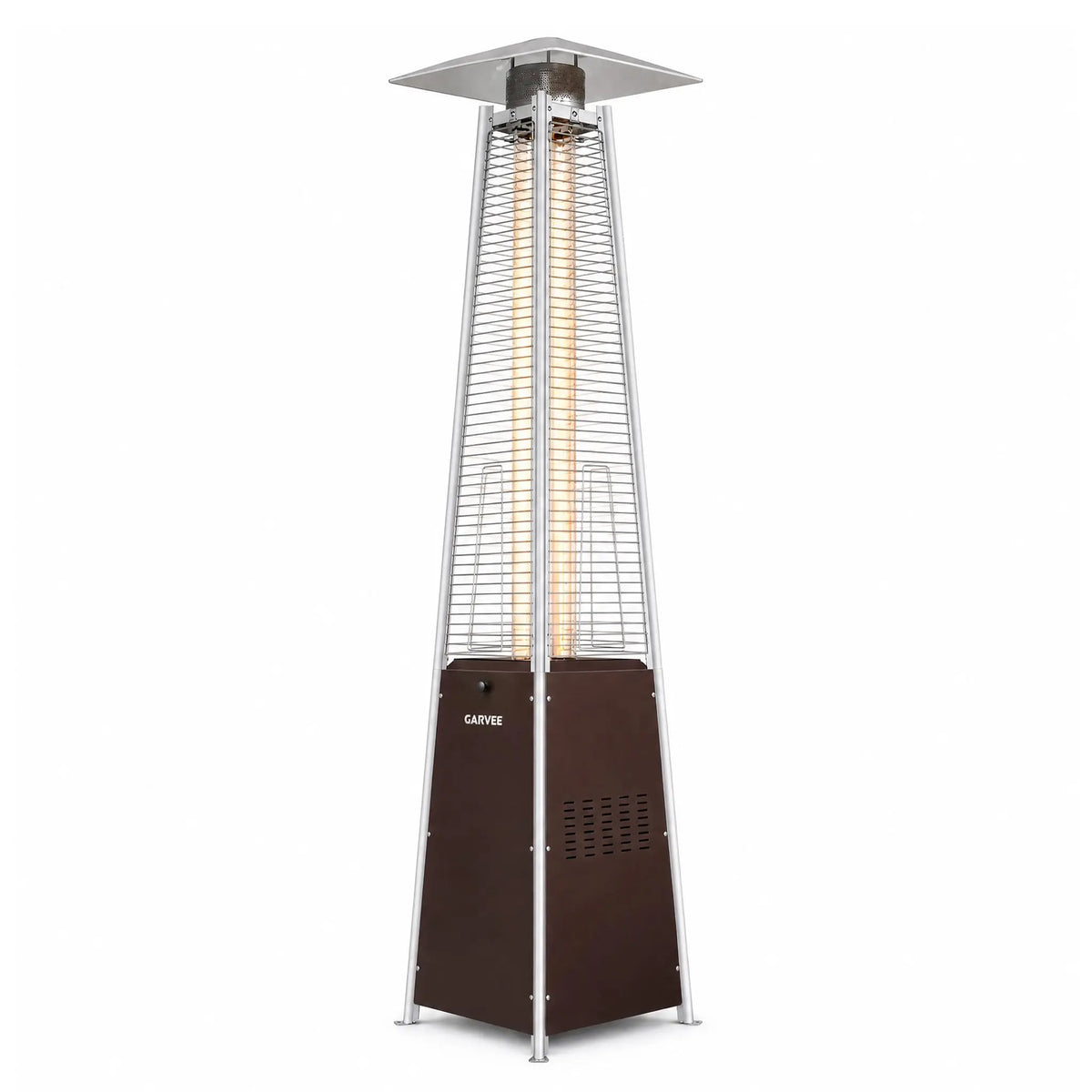 HiMISS Outdoor Pyramid Propane Patio Heater With Visible Glass Flame
