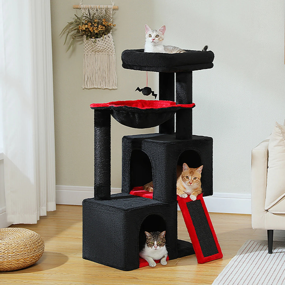 PAWZ Road Multi-Level Cat Tree With Condos And Sisal Scratching