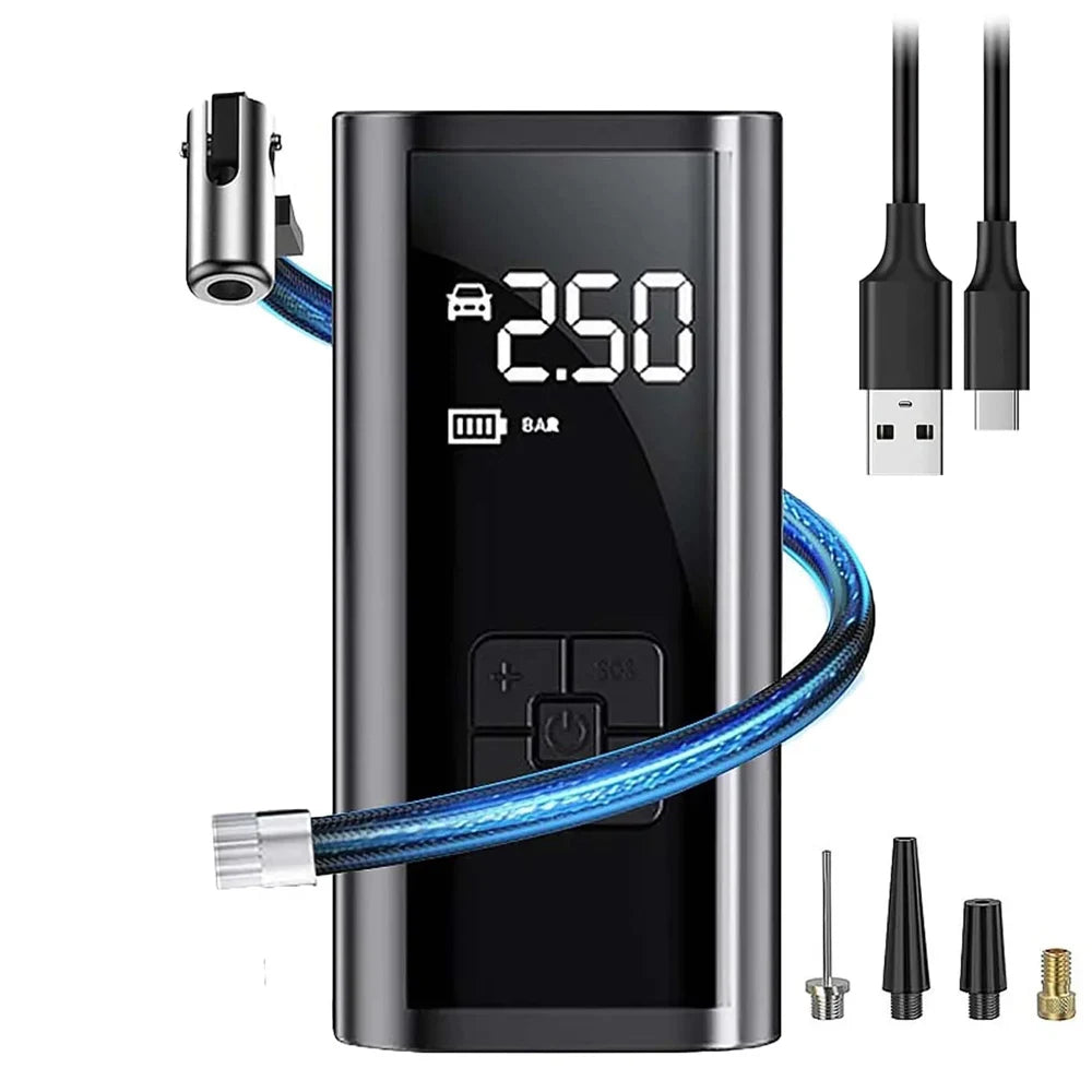 EAFC Portable Rechargeable Tire Inflator And Digital Air Pump