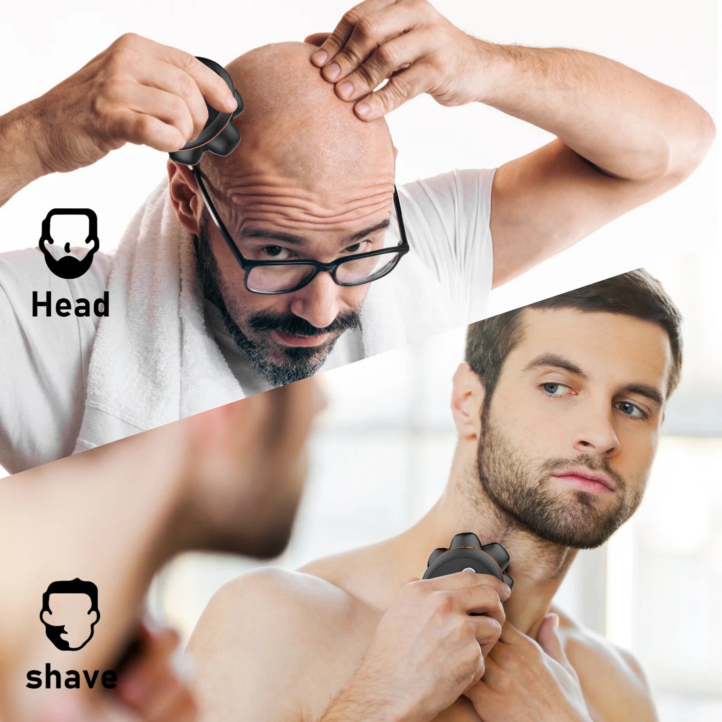MAXGROOM 7D Head Shaver Waterproof USB Rechargeable