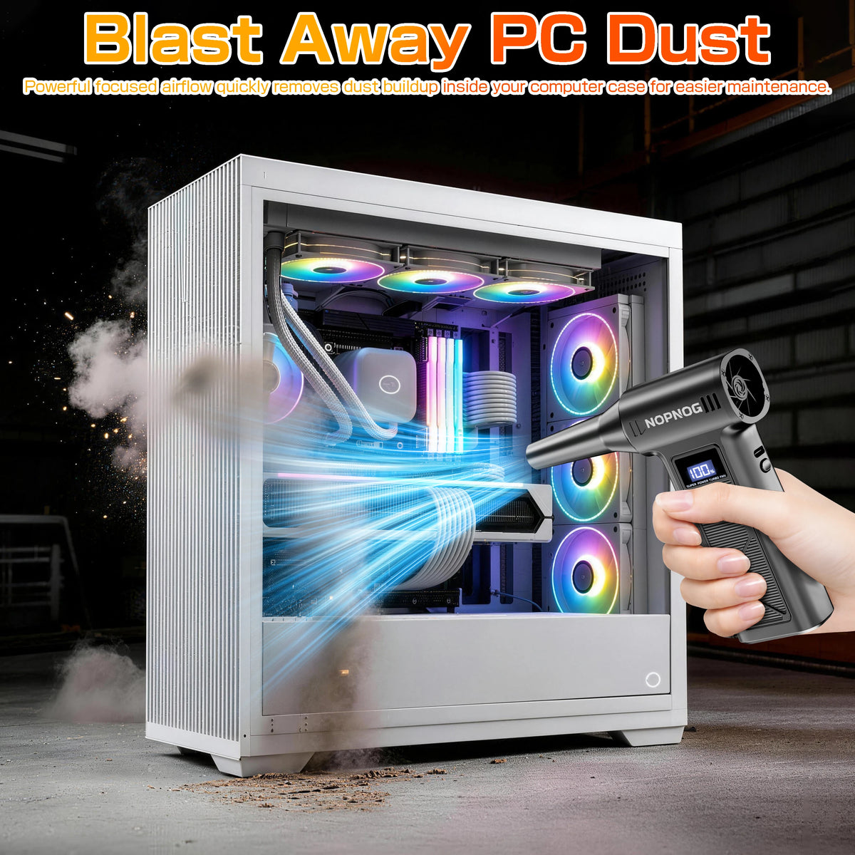 Portable Turbo Jet Blower Air Duster for Cars and Electronics