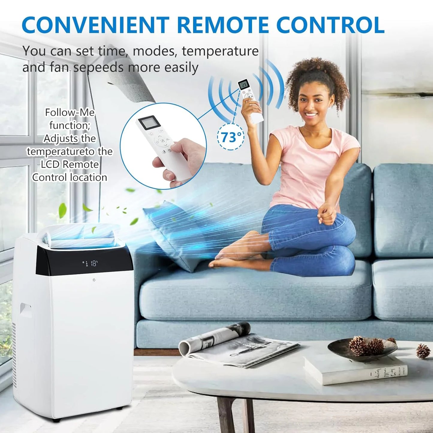 Adoolla 3 In 1 Portable Air Conditioner With Remote