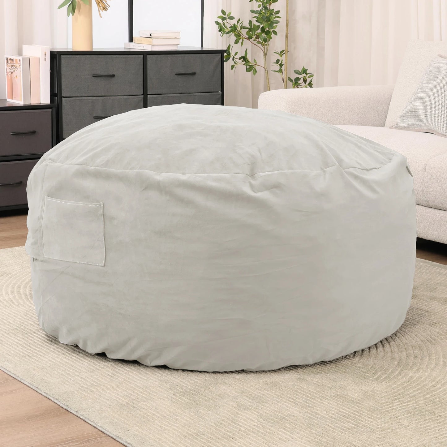 Bean Bag Chair With Removable Cover For Gaming And Reading