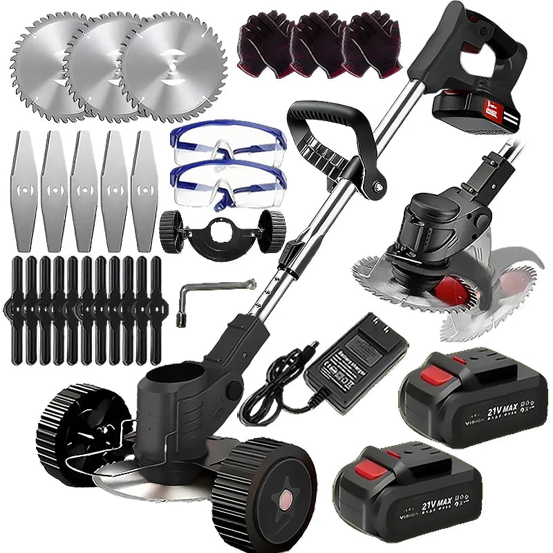 Rechargeable Cordless Weed Trimmer With Dual Lithium Batteries For Yard