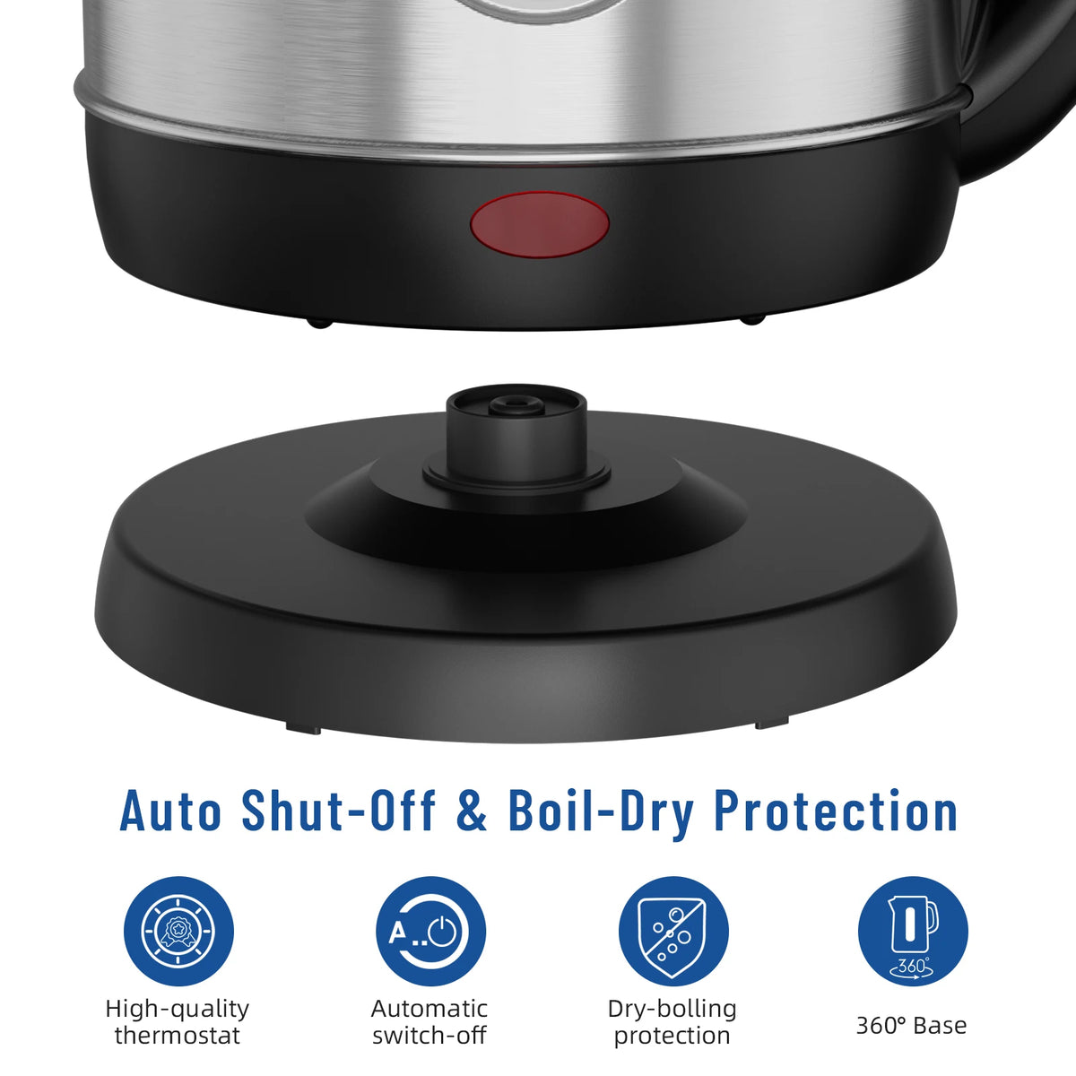 CACHOO Stainless Steel Electric Kettle With Auto Shutoff Protection