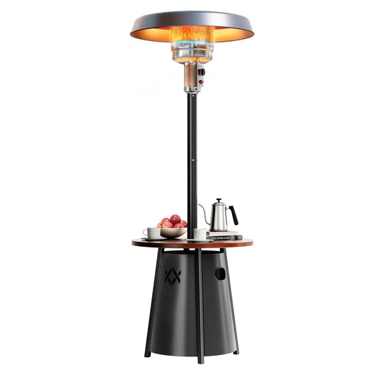 Outdoor Patio Heater Featuring Round Table Design And Triple Protection