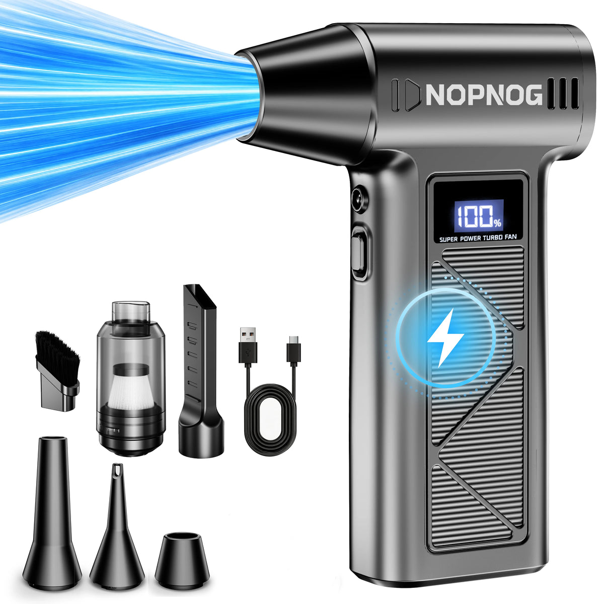 Portable Turbo Jet Blower Air Duster for Cars and Electronics