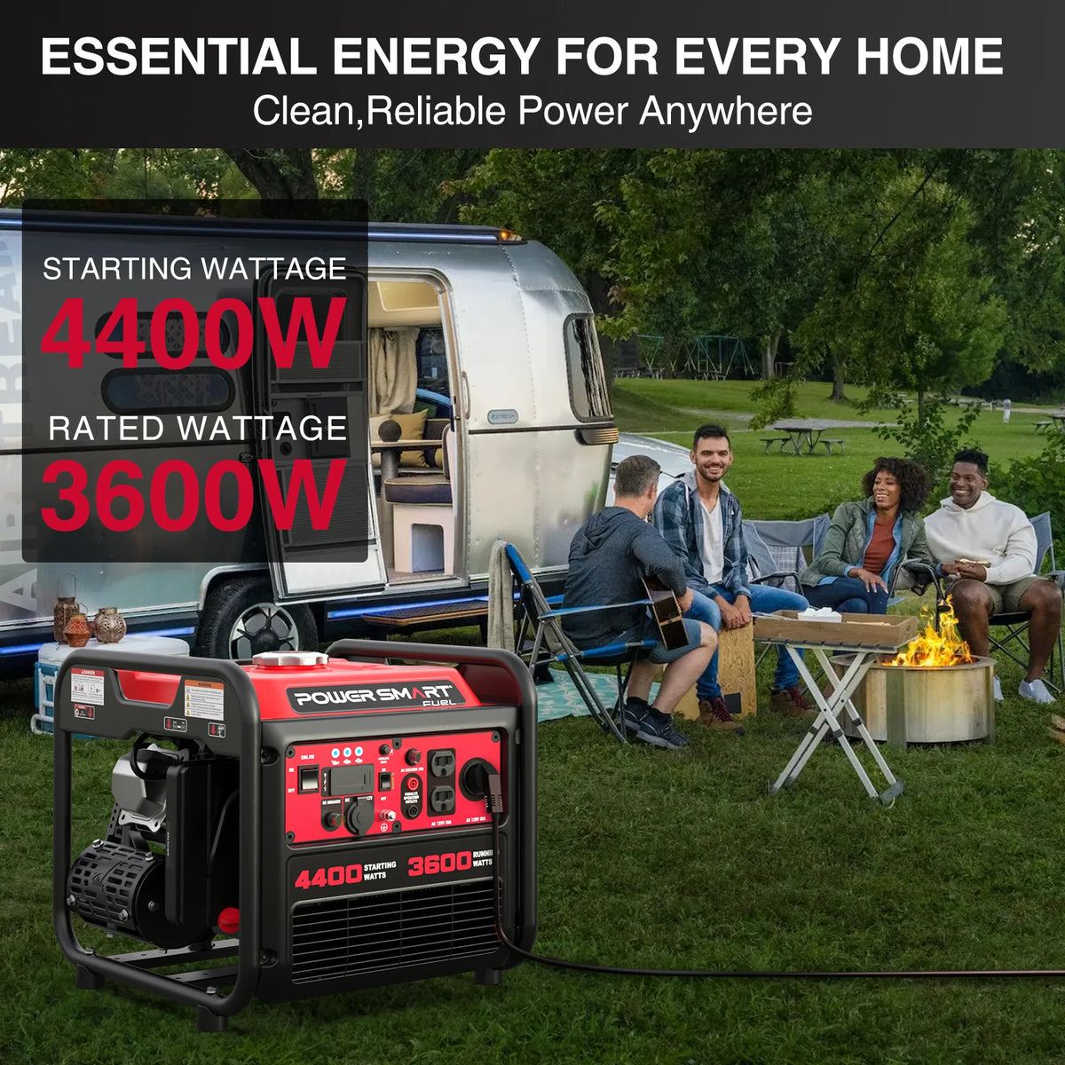 PowerSmart Portable Inverter Generator for Home Backup and RV Camping