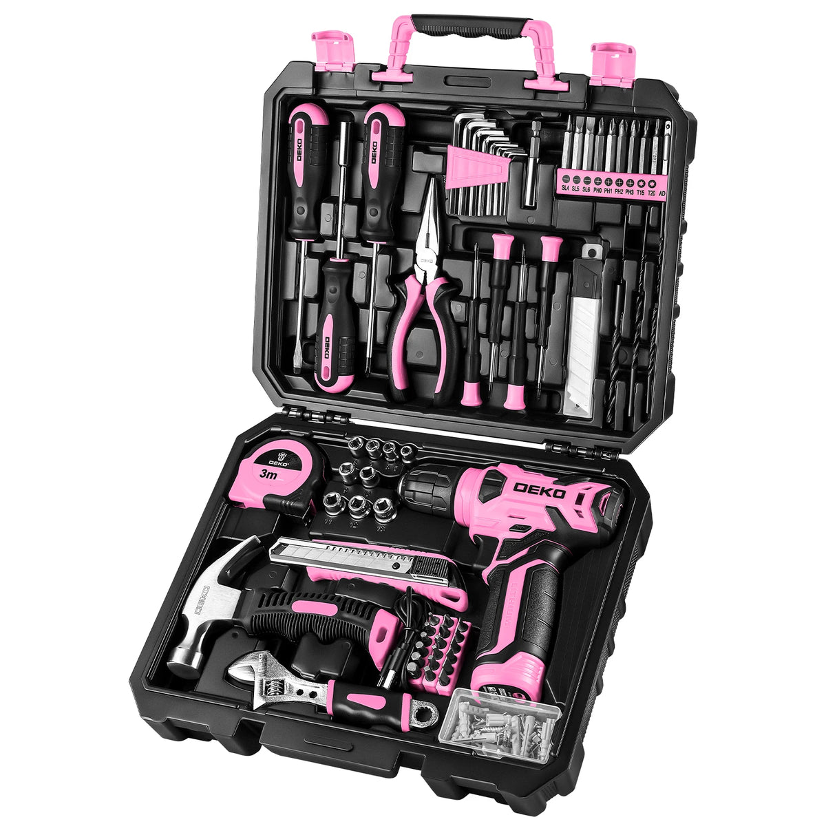 DEKO 8V Cordless Drill And Electric Power Tool Combo Kit
